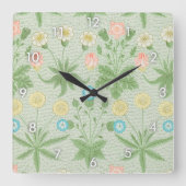 Daisy, William Morris Quadratische Wanduhr (Vorderseite)