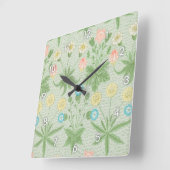 Daisy, William Morris Quadratische Wanduhr (Winkel)
