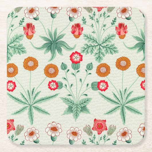 Daisy, William Morris Rechteckiger Pappuntersetzer (Vorderseite)