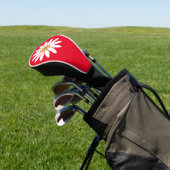 Daisy with Initial Red Golf Headcover (In SItu)