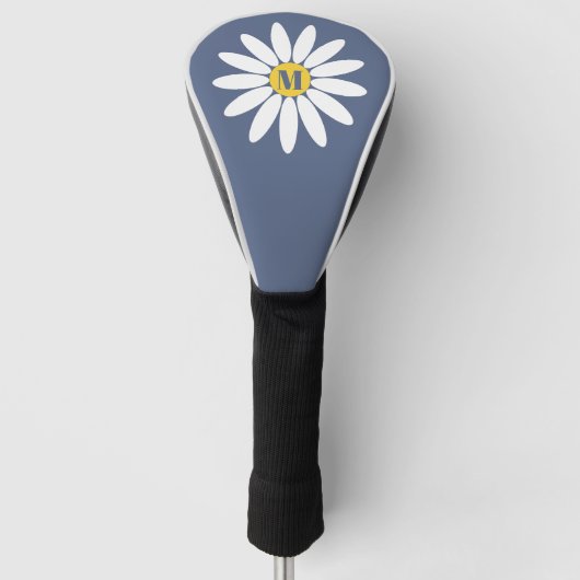 Daisy with Monogram Blue Golf Headcover (Vorderseite)