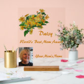 Daisy World's Best Mama Award Acrylschild (Hochzeit)