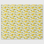Daisy Wrapping Paper Daisy Flower Gift Paper Geschenkpapier (Flach)