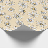 Daisy Wrapping Paper - Gelb Geschenkpapier (Ecke)