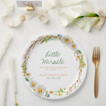 Daisy Wreath Little Miracle Baby Shower Scripting