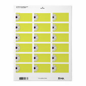 Daisy Yellow Address Labels Adressaufkleber (Vorne)