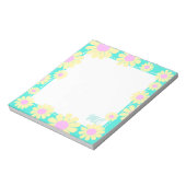 Daisy Yellow Aqua Notizblock (Rotiert)