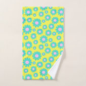 Daisy Yellow Aquamarin Badhandtuch Set (Handtuch)