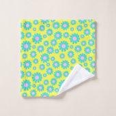 Daisy Yellow Aquamarin Badhandtuch Set (Waschlappen)