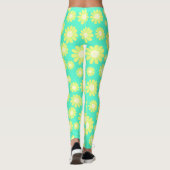 Daisy Yellow Aquamarin Leggings (Rückseite)