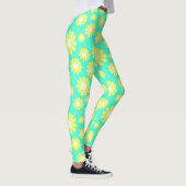 Daisy Yellow Aquamarin Leggings (Rechts)
