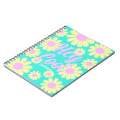 Daisy Yellow Aquamarin Notizblock (Linke Seite)