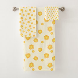 Daisy Yellow Badhandtuch Set