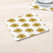Daisy Yellow Blume Painting Pattern Rechteckiger Pappuntersetzer (angewinkelt)
