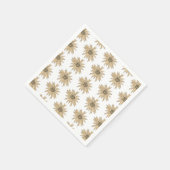 Daisy Yellow Blume Painting Pattern Serviette (Ecke)
