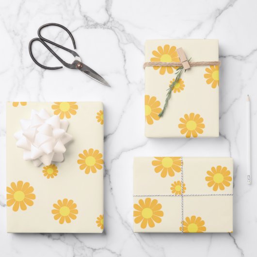 Daisy Yellow Geschenkpapier Set (Vorderseite)
