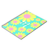 Daisy Yellow Green Monogram Notebook Notizblock (Linke Seite)