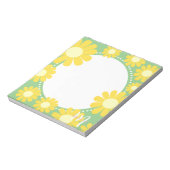Daisy Yellow Green Notizblock (Rotiert)