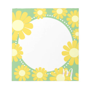 Daisy Yellow Green Notizblock