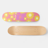 Daisy Yellow Peach Skateboard (Horizontal)