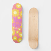 Daisy Yellow Peach Skateboard (Vorderseite)