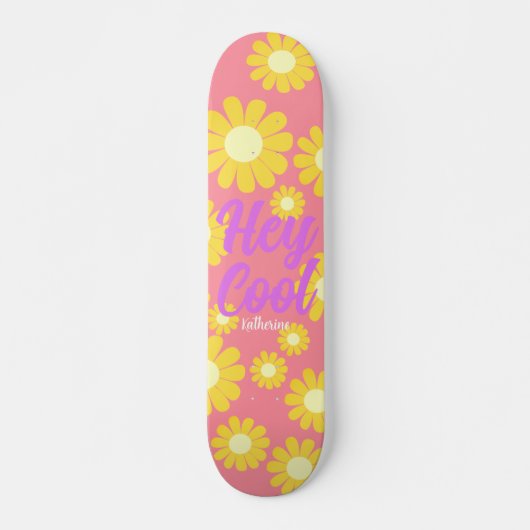 Daisy Yellow Peach Skateboard (Vorne)