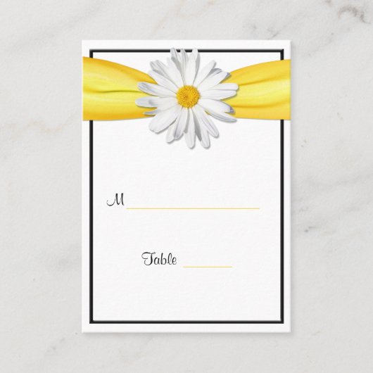 Daisy Yellow Ribbon Besondere Anlass Platzkarte (Vorderseite)
