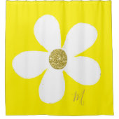 Daisy Yellow Simple Floral Gold Personal Duschvorhang (Vorderseite)