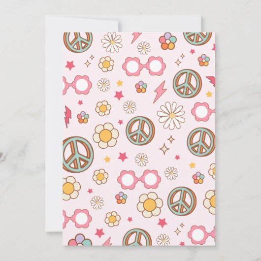 Daisy Young Wild 3. Geburtstag Einladung (Rückseite)