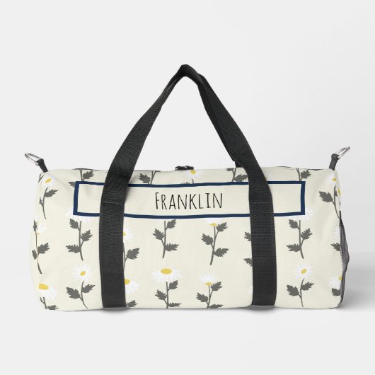 Daisy Zeichnend I Individuelle Name Duffle Bag (Vorderseite)