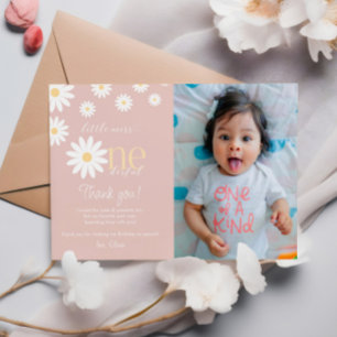 Daisy zum ersten Geburtstag Dankeschön-Karte Retro Einladung