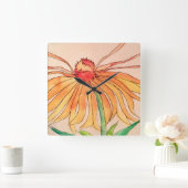 Daisyclock Quadratische Wanduhr (Zuhause)