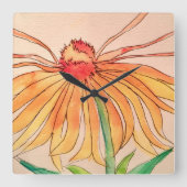 Daisyclock Quadratische Wanduhr (Vorderseite)