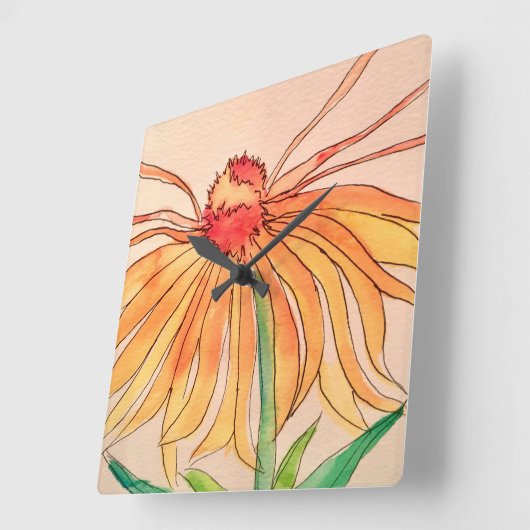 Daisyclock Quadratische Wanduhr (Winkel)