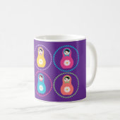 Daisyflower Matryoshka Kaffeetasse (VorderseiteRechts)