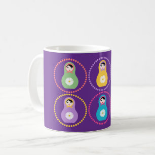 Daisyflower Matryoshka Kaffeetasse