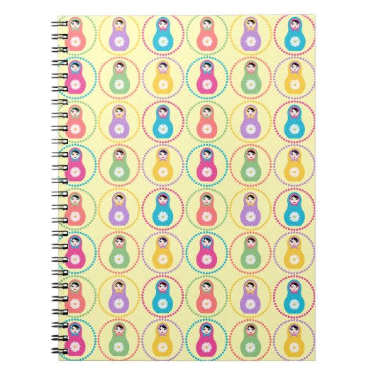 Daisyflower Matryoshka Notizblock (Vorderseite)