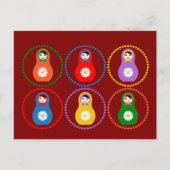Daisyflower Matryoshka Postkarte (Vorderseite)