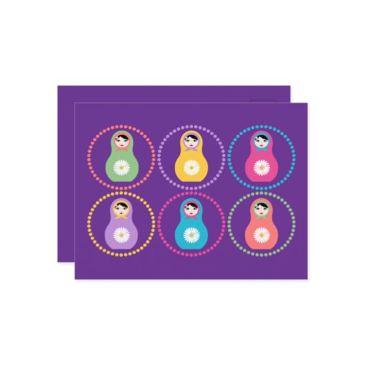 Daisyflower Missydoll Postkarte (Vorderseite/Rückseite Beispiel)