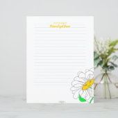 Daisy's Delight Lined Paper Sheet (Stehend Vorderseite)
