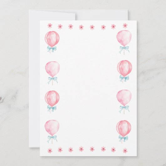 Daisys erster Geburtstag Einladung (Rückseite)