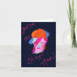 Daivid Bowie Ziggy Startstaub Mütter Day Card Karte