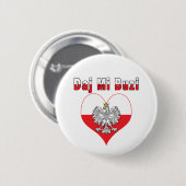 Daj Mi Buzi Eagle Heart Button (Vorne & Hinten)