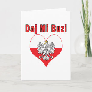 Daj Mi Buzi Eagle Heart Feiertagskarte