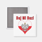 Daj Mi Buzi Eagle Heart Magnet (Vorderseite/Rückseite)