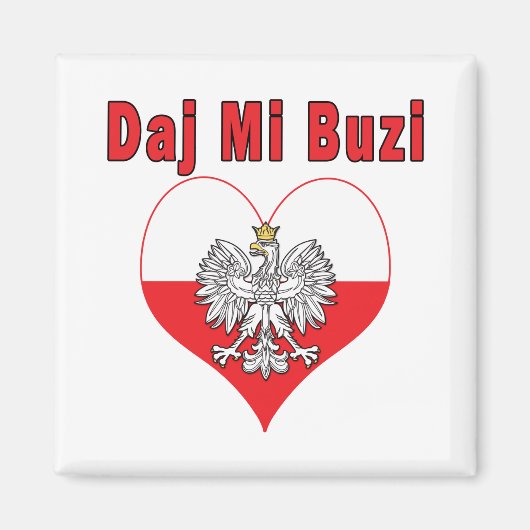 Daj Mi Buzi Eagle Heart Magnet (Vorne)