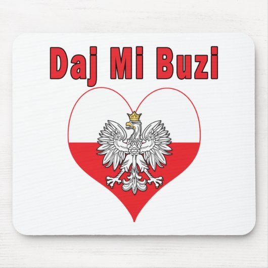 Daj Mi Buzi Eagle Heart Mousepad (Vorne)