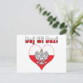 Daj Mi Buzi Eagle Heart Postkarte (Stehend Vorderseite)
