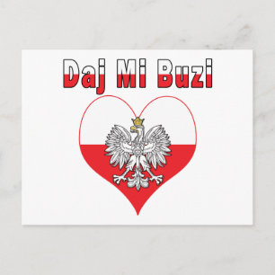 Daj Mi Buzi Eagle Heart Postkarte