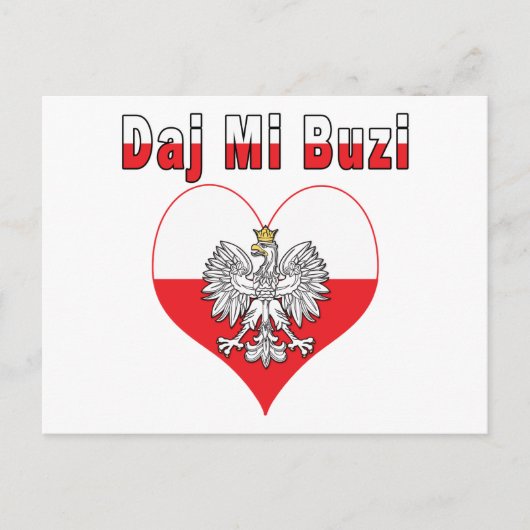 Daj Mi Buzi Eagle Heart Postkarte (Vorderseite)